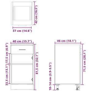 Ντουλάπι με Συρτάρια "Lyon" Sonoma Δρυς 40x46x81,5 εκ. από Τεχνητό Ξύλο