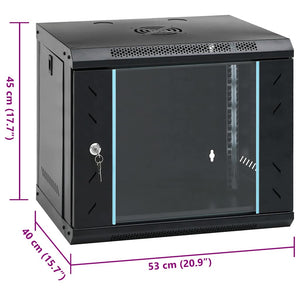 Ντουλάπι Δικτύου Επιτοίχιο 9U 19" IP20 53x40x45 εκ. - Pakobazaar