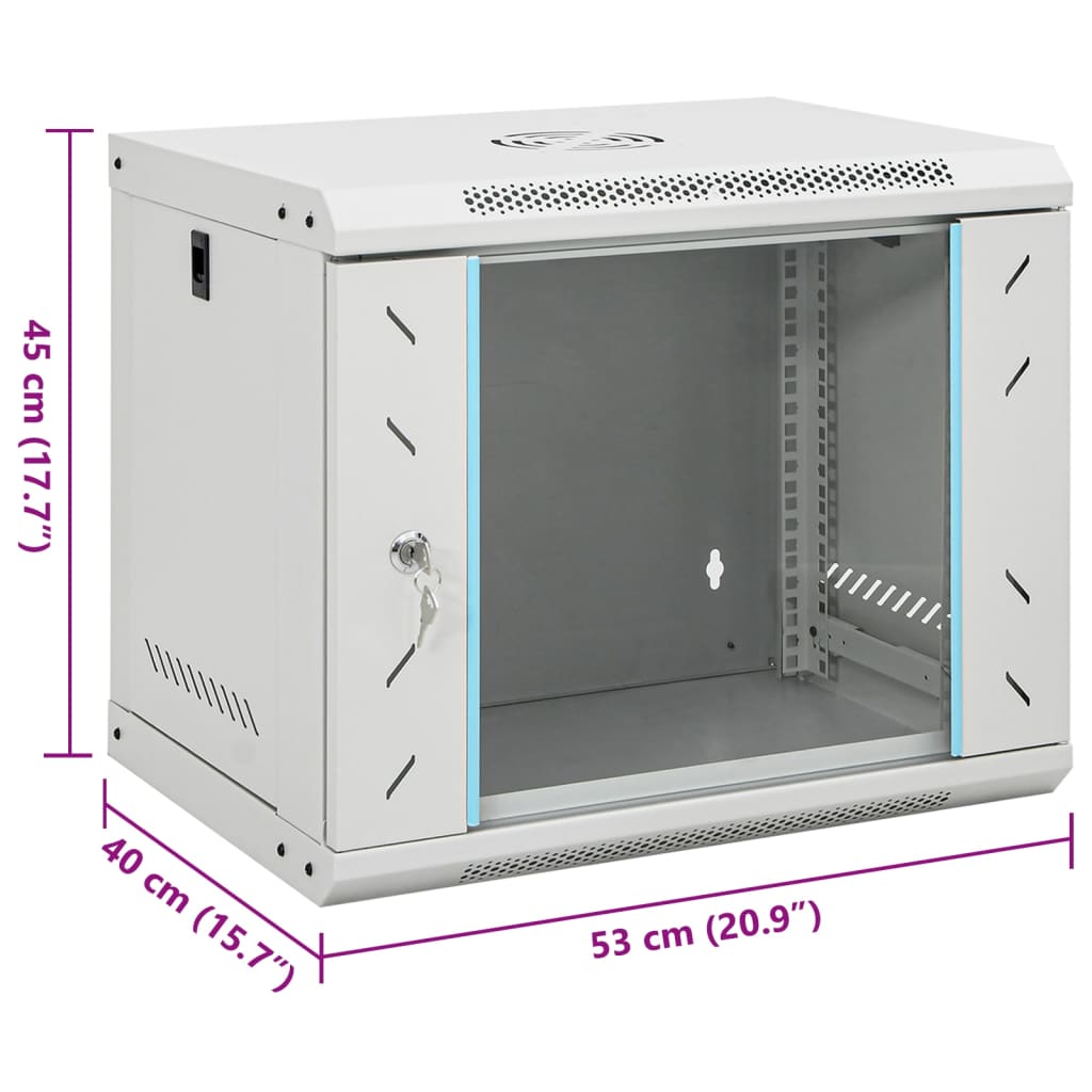 Καμπίνα Δικτύου Επιτοίχια 9U 19'' IP20 53x40x45 εκ. - PAKOBAZAAR