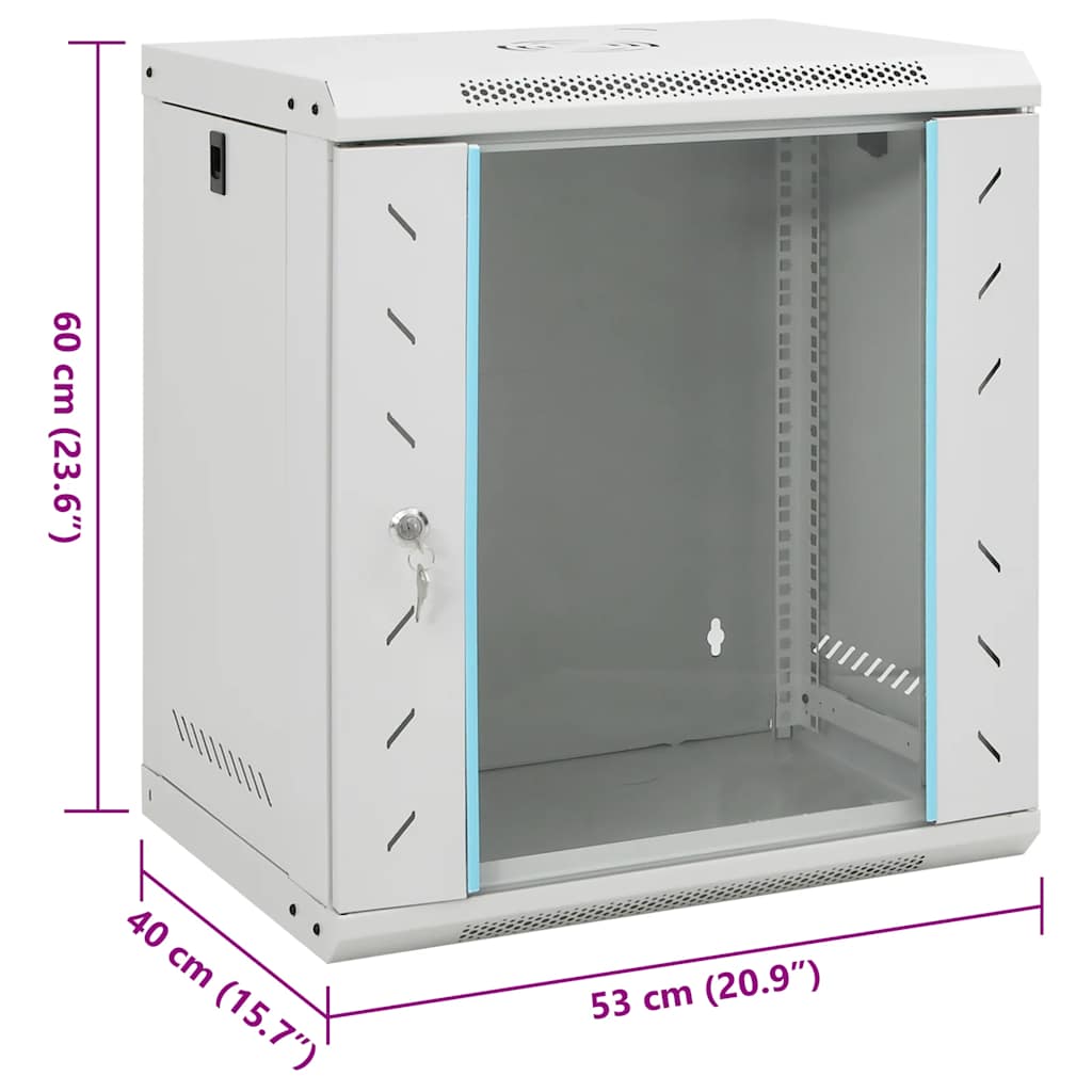 Καμπίνα Δικτύου Επιτοίχια 12U 19'' IP20 53x40x60 εκ. - Pakobazaar