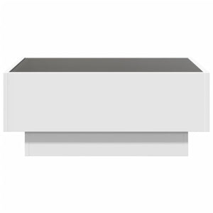 Τραπεζάκι Σαλονιού με LED Λευκό 70x50x30 εκ. Επεξεργασμένο Ξύλο - Pakobazaar