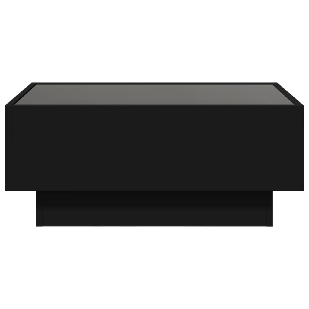 Τραπεζάκι Σαλονιού με LED Μαύρο 70x50x30 εκ. Επεξεργασμένο Ξύλο - Pakobazaar