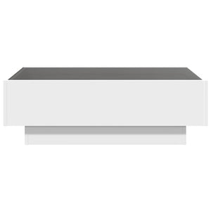 Τραπεζάκι Σαλονιού με LED Λευκό 90x50x30 εκ. Επεξεργασμένο Ξύλο - Pakobazaar