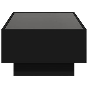 Τραπεζάκι Σαλονιού με LED Μαύρο 90x50x30 εκ. Επεξεργασμένο Ξύλο