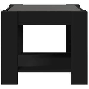 Τραπεζάκι Σαλονιού με LED Μαύρο 53x53x45 εκ. Επεξεργασμένο Ξύλο - Pakobazaar