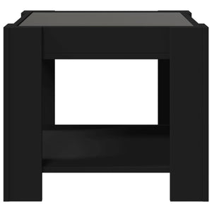 Τραπεζάκι Σαλονιού με LED Μαύρο 53x53x45 εκ. Επεξεργασμένο Ξύλο - Pakobazaar