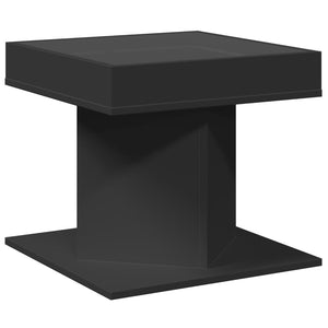Τραπεζάκι Σαλονιού με LED Μαύρο 50x50x45 εκ. Επεξεργασμένο Ξύλο - Pakobazaar