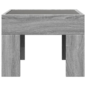Τραπεζάκι Σαλονιού Άπειρο Φως LED Γκρι Sonoma 40x40x30 εκ.