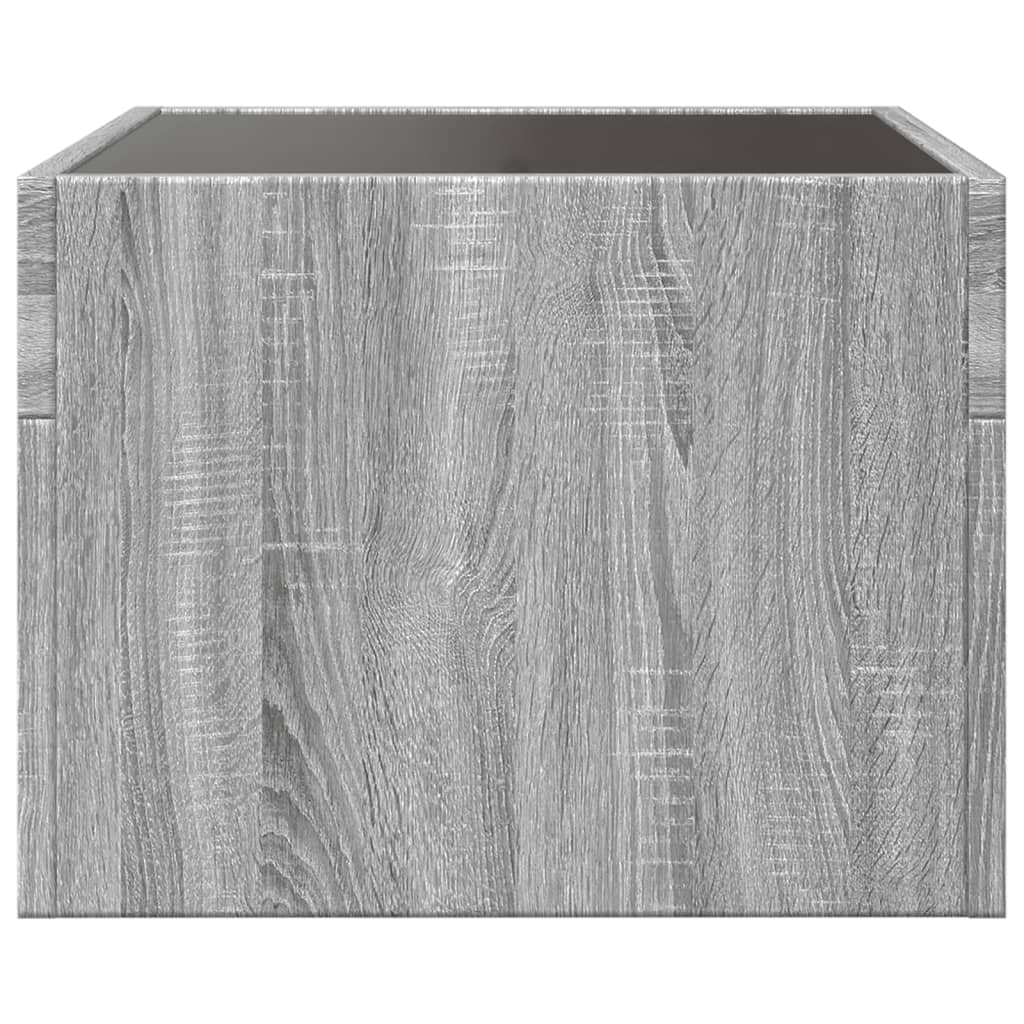 Τραπεζάκι Σαλονιού Άπειρο Φως LED Γκρι Sonoma 40x40x30 εκ.