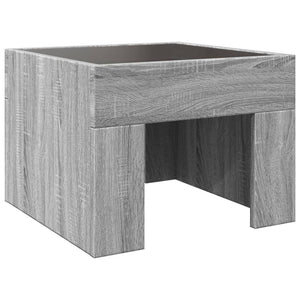 Τραπεζάκι Σαλονιού Άπειρο Φως LED Γκρι Sonoma 40x40x30 εκ.