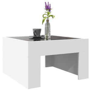 Τραπεζάκι Σαλονιού Infinity LED Λευκό 50x50x30 εκ. - Pakobazaar