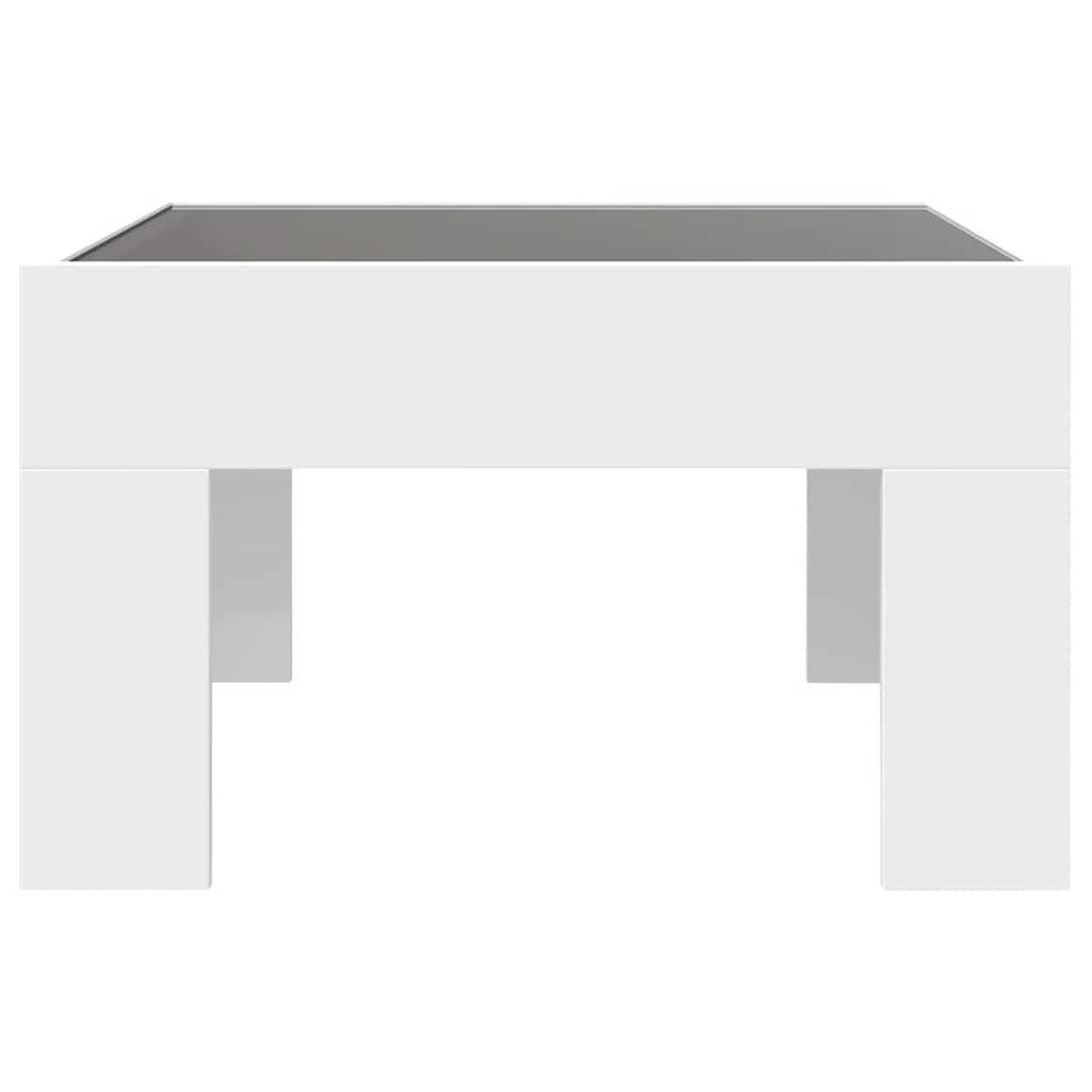 Τραπεζάκι Σαλονιού Infinity LED Λευκό 50x50x30 εκ. - Pakobazaar