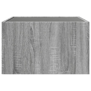 Τραπεζάκι Σαλονιού Άπειρο Φως LED Γκρι Sonoma 50x50x30 εκ.