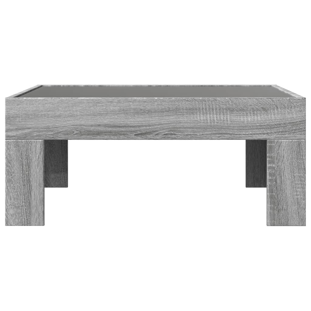 Τραπεζάκι Σαλονιού Άπειρο Φως LED Γκρι Sonoma 70x50x30 εκ. - Pakobazaar