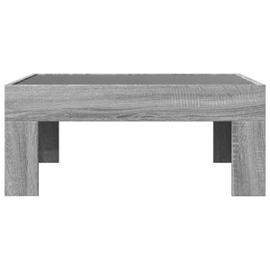 Τραπεζάκι Σαλονιού Άπειρο Φως LED Γκρι Sonoma 70x50x30 εκ. - Pakobazaar