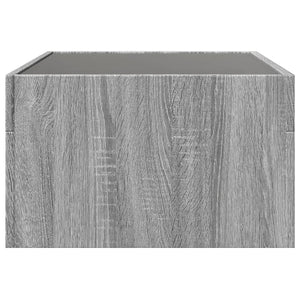 Τραπεζάκι Σαλονιού Άπειρο Φως LED Γκρι Sonoma 70x50x30 εκ. - Pakobazaar