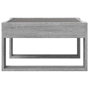 Τραπεζάκι Σαλονιού Άπειρο Φως LED Γκρι Sonoma 50x53x30 εκ. - Pakobazaar