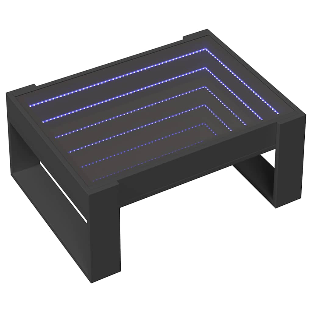 Τραπεζάκι Σαλονιού Infinity LED Μαύρο 70x53x30 εκ. - Pakobazaar