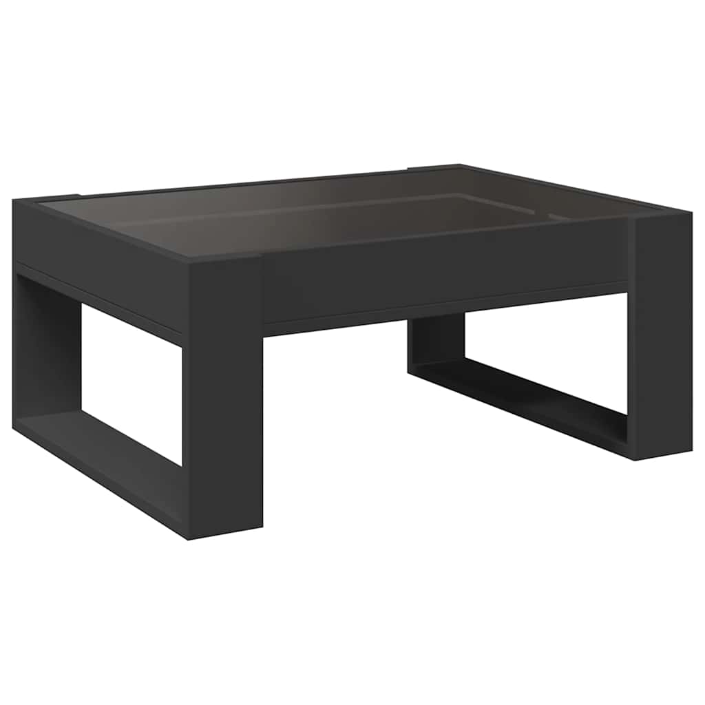 Τραπεζάκι Σαλονιού Infinity LED Μαύρο 70x53x30 εκ. - Pakobazaar