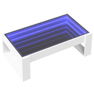 Τραπεζάκι Σαλονιού Infinity LED Λευκό 90x53x30 εκ. - Pakobazaar