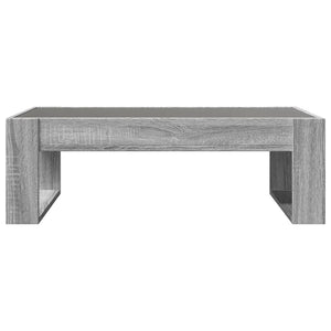 Τραπεζάκι Σαλονιού Άπειρο Φως LED Γκρι Sonoma 90x53x30 εκ. - Pakobazaar