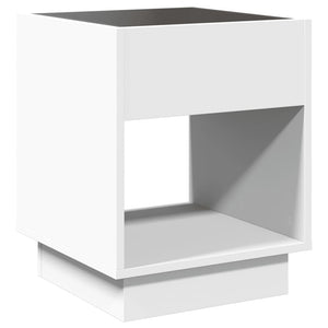 Τραπεζάκι Σαλονιού Infinity LED Λευκό 40x40x50 εκ.