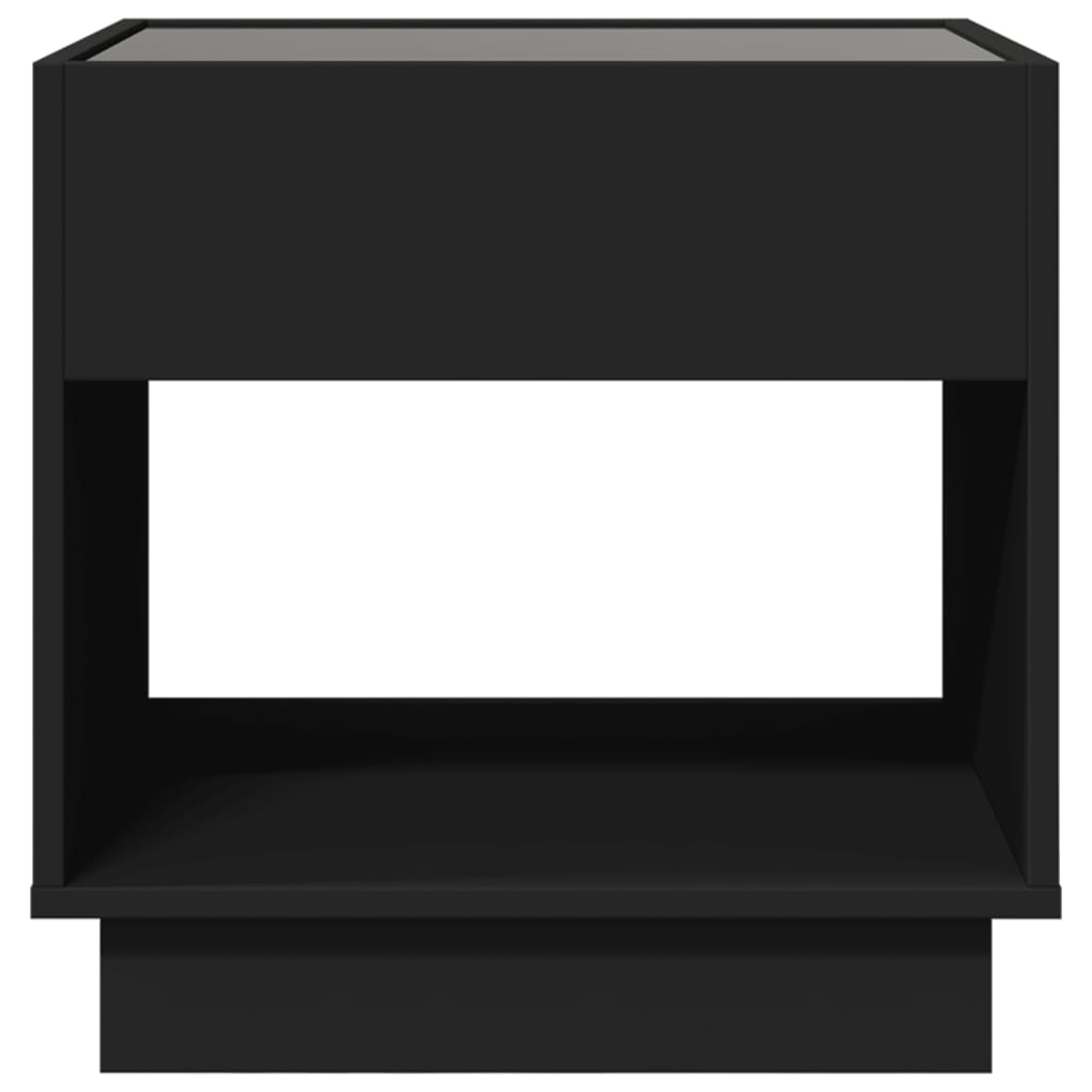 Τραπεζάκι Σαλονιού Infinity LED Μαύρο 50x50x50 εκ.