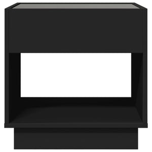 Τραπεζάκι Σαλονιού Infinity LED Μαύρο 50x50x50 εκ.