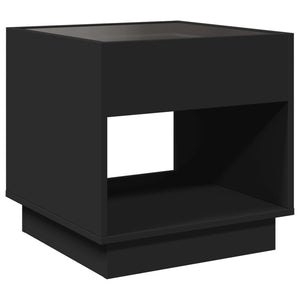 Τραπεζάκι Σαλονιού Infinity LED Μαύρο 50x50x50 εκ.