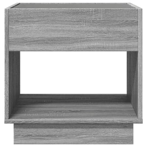 Τραπεζάκι Σαλονιού Άπειρο Φως LED Γκρι Sonoma 50x50x50 εκ. - Pakobazaar