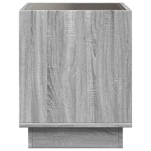 Τραπεζάκι Σαλονιού Άπειρο Φως LED Γκρι Sonoma 50x50x50 εκ. - Pakobazaar