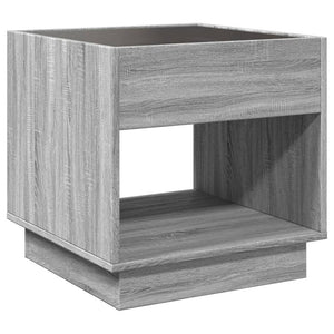 Τραπεζάκι Σαλονιού Άπειρο Φως LED Γκρι Sonoma 50x50x50 εκ. - Pakobazaar