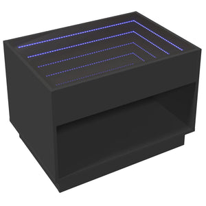 Τραπεζάκι Σαλονιού Infinity LED Μαύρο 70x50x50 εκ. - Pakobazaar