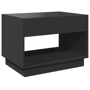 Τραπεζάκι Σαλονιού Infinity LED Μαύρο 70x50x50 εκ. - Pakobazaar