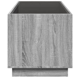 Τραπεζάκι Σαλονιού Άπειρο Φως LED Γκρι Sonoma 70x50x50 εκ. - Pakobazaar