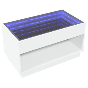 Τραπεζάκι Σαλονιού Infinity LED Λευκό 90x50x50 εκ. - Pakobazaar