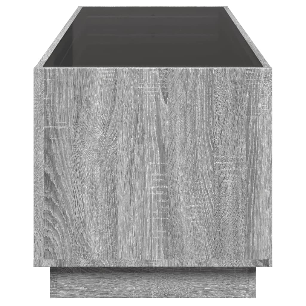 Τραπεζάκι Σαλονιού Άπειρο Φως LED Γκρι Sonoma 90x50x50 εκ. - Pakobazaar