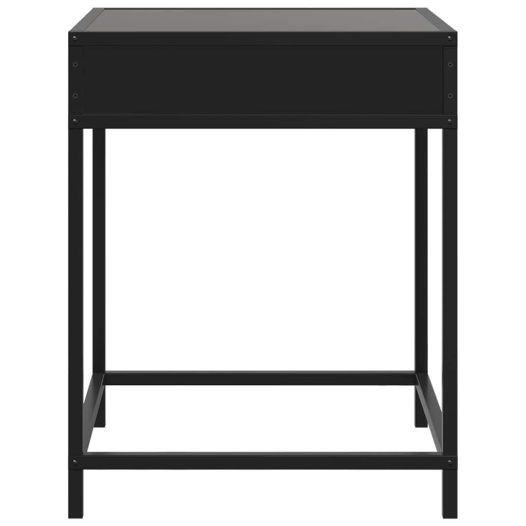 Τραπεζάκι Σαλονιού Άπειρο Φως LED Μαύρο 40x40x51 εκ. - Pakobazaar