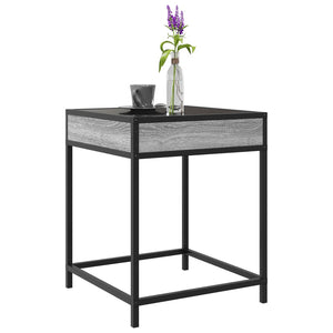 Τραπεζάκι Άπειρο Φως LED Γκρι Sonoma 40x40x51 εκ. - Pakobazaar