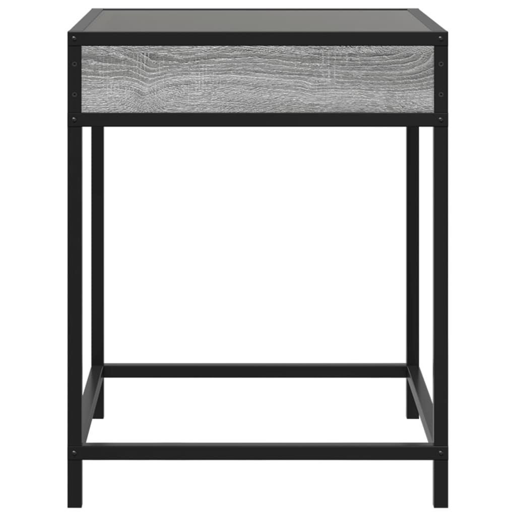 Τραπεζάκι Άπειρο Φως LED Γκρι Sonoma 40x40x51 εκ. - Pakobazaar