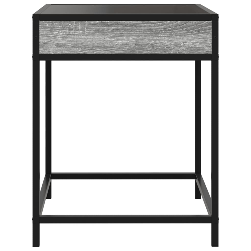 Τραπεζάκι Άπειρο Φως LED Γκρι Sonoma 40x40x51 εκ. - Pakobazaar