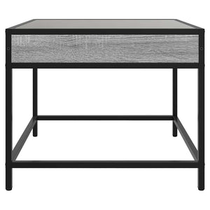 Τραπεζάκι Σαλονιού Άπειρο Φως LED Γκρι Sonoma 50x50x41 εκ. - Pakobazaar