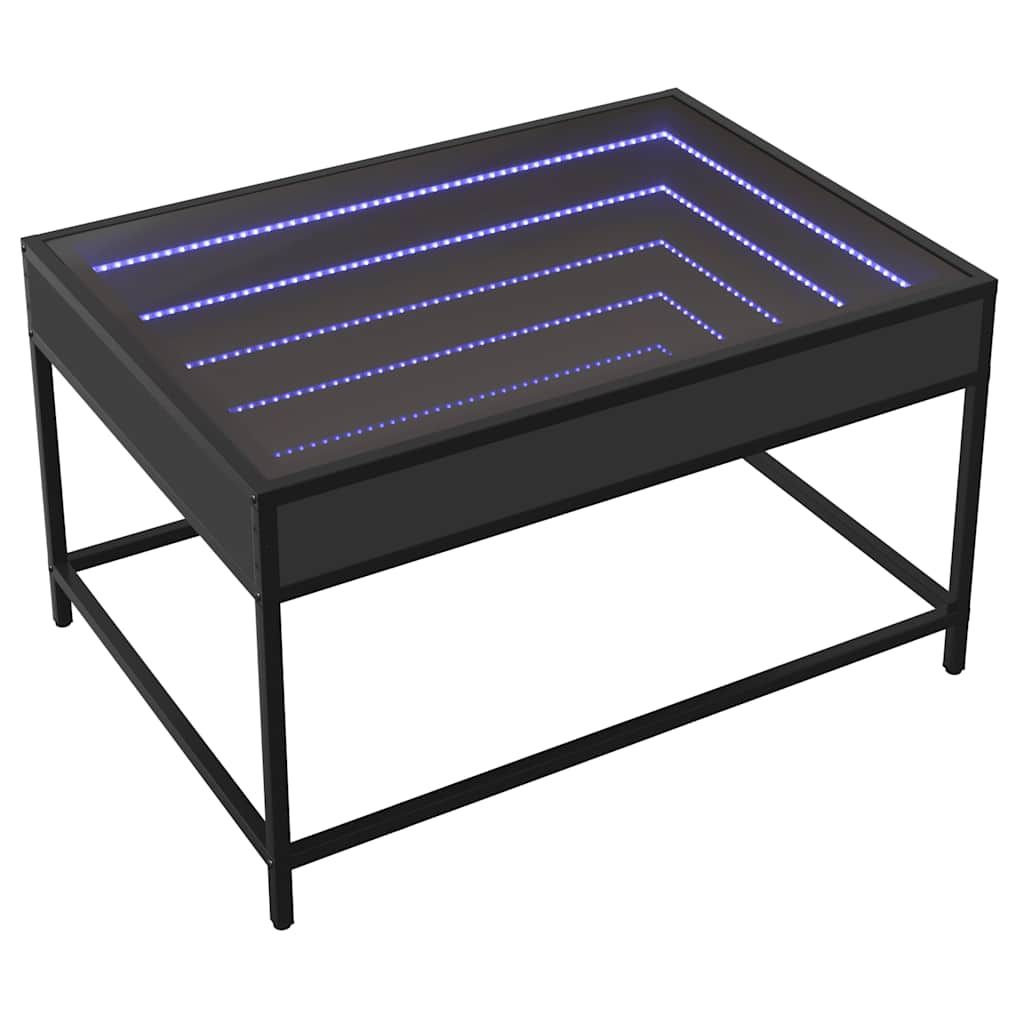 Τραπεζάκι Σαλονιού Infinity LED Μαύρο 70x50x41 εκ. - Pakobazaar