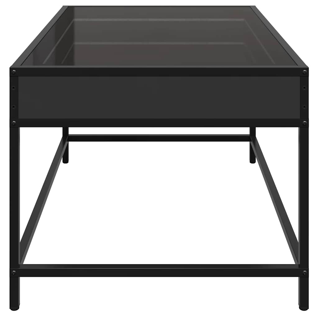 Τραπεζάκι Σαλονιού Infinity LED Μαύρο 70x50x41 εκ. - Pakobazaar