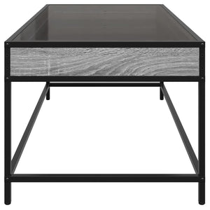 Τραπεζάκι Σαλονιού Άπειρο Φως LED Γκρι Sonoma 90x50x41 εκ. - Pakobazaar