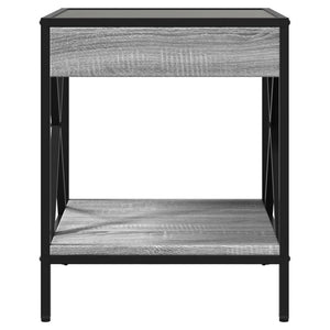 Τραπεζάκι Άπειρο Φως LED Γκρι Sonoma 40x40x50 εκ. - Pakobazaar