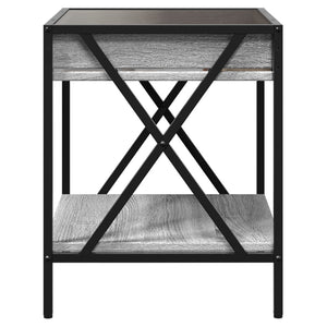 Τραπεζάκι Άπειρο Φως LED Γκρι Sonoma 40x40x50 εκ. - Pakobazaar