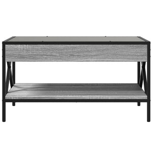 Τραπεζάκι Σαλονιού Άπειρο Φως LED Γκρι Sonoma 70x50x38 εκ. - Pakobazaar