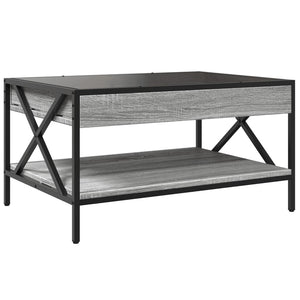 Τραπεζάκι Σαλονιού Άπειρο Φως LED Γκρι Sonoma 70x50x38 εκ. - Pakobazaar