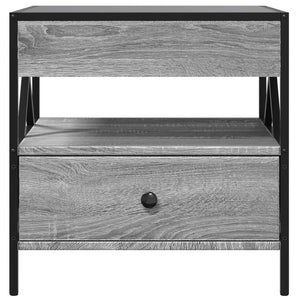 Τραπεζάκι Σαλονιού Άπειρο Φως LED Γκρι Sonoma 50x50x51 εκ. - Pakobazaar
